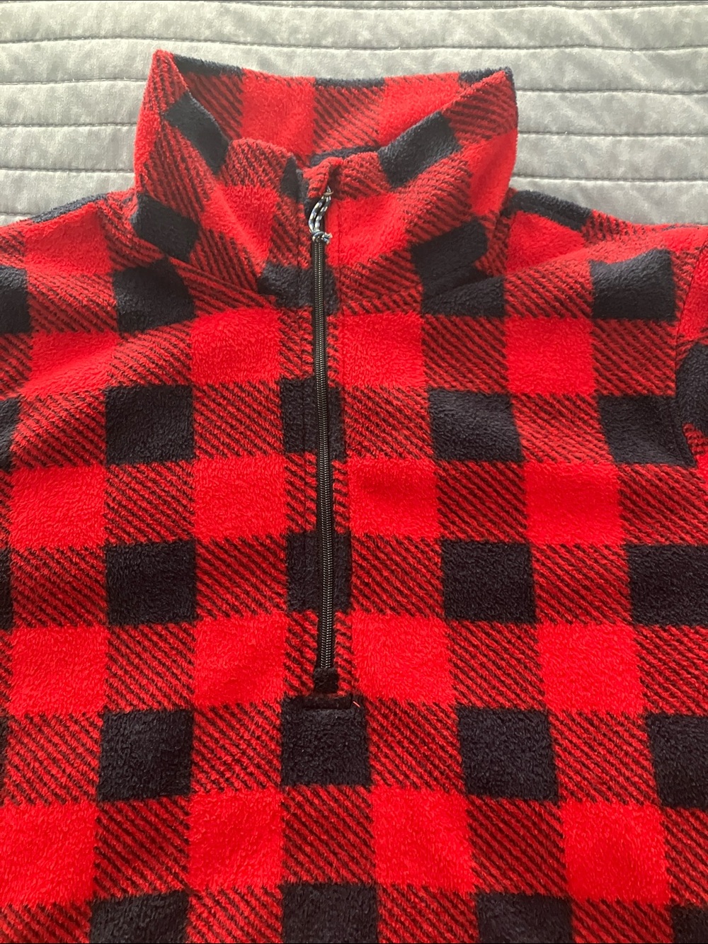 Avalanche Red and Black Plaid Fleece Pullover - Picture 6 of 7